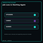 Job Loss & Starting Again stickers cards covers guides and verified bundle bonuses