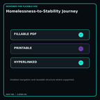 Homelessness-to-Stability Journey fillable printable and hyperlinked digital features