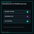 Homelessness-to-Stability Journey secure digital download personal-use and no-shipping notice