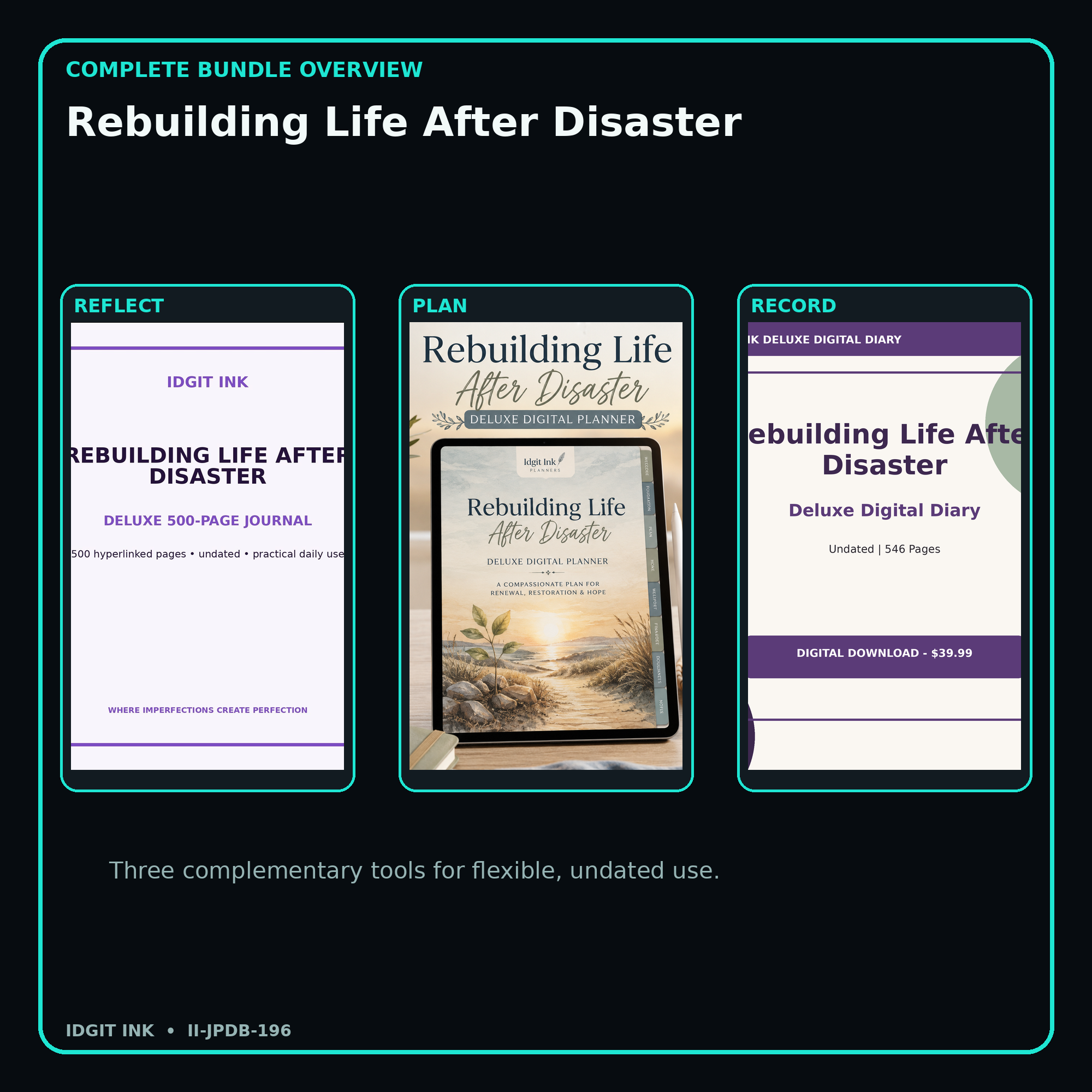 Rebuilding Life After Disaster complete three-product digital bundle overview