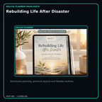Rebuilding Life After Disaster deluxe digital planner features and flexible organization