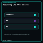 Rebuilding Life After Disaster digital bundle formats in US Letter A4 and A5