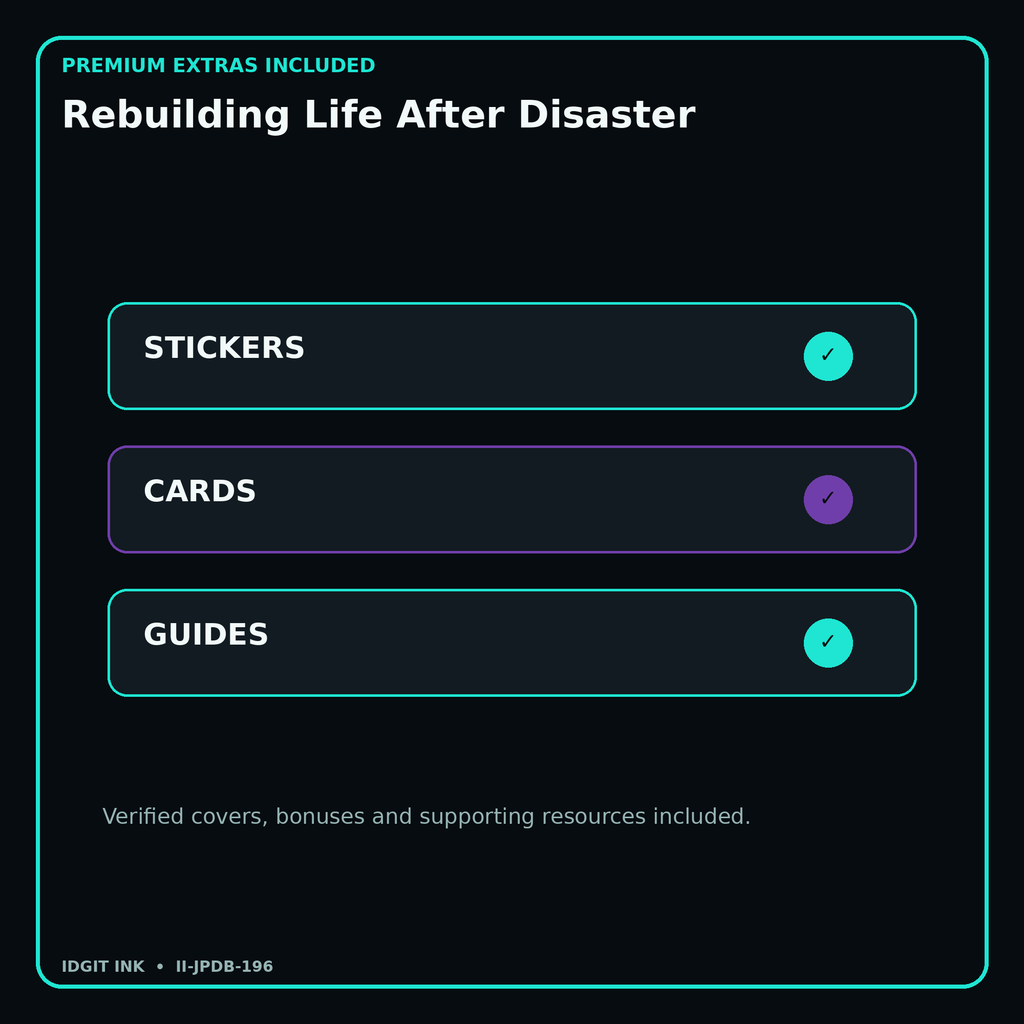 Rebuilding Life After Disaster stickers cards covers guides and verified bundle bonuses