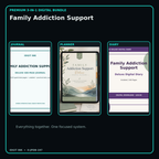 Family Addiction Support premium digital journal planner and diary bundle cover