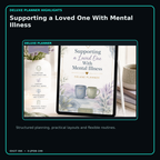 Supporting a Loved One With Mental Illness deluxe digital planner features and flexible organization