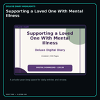 Supporting a Loved One With Mental Illness deluxe digital diary features and undated daily entries