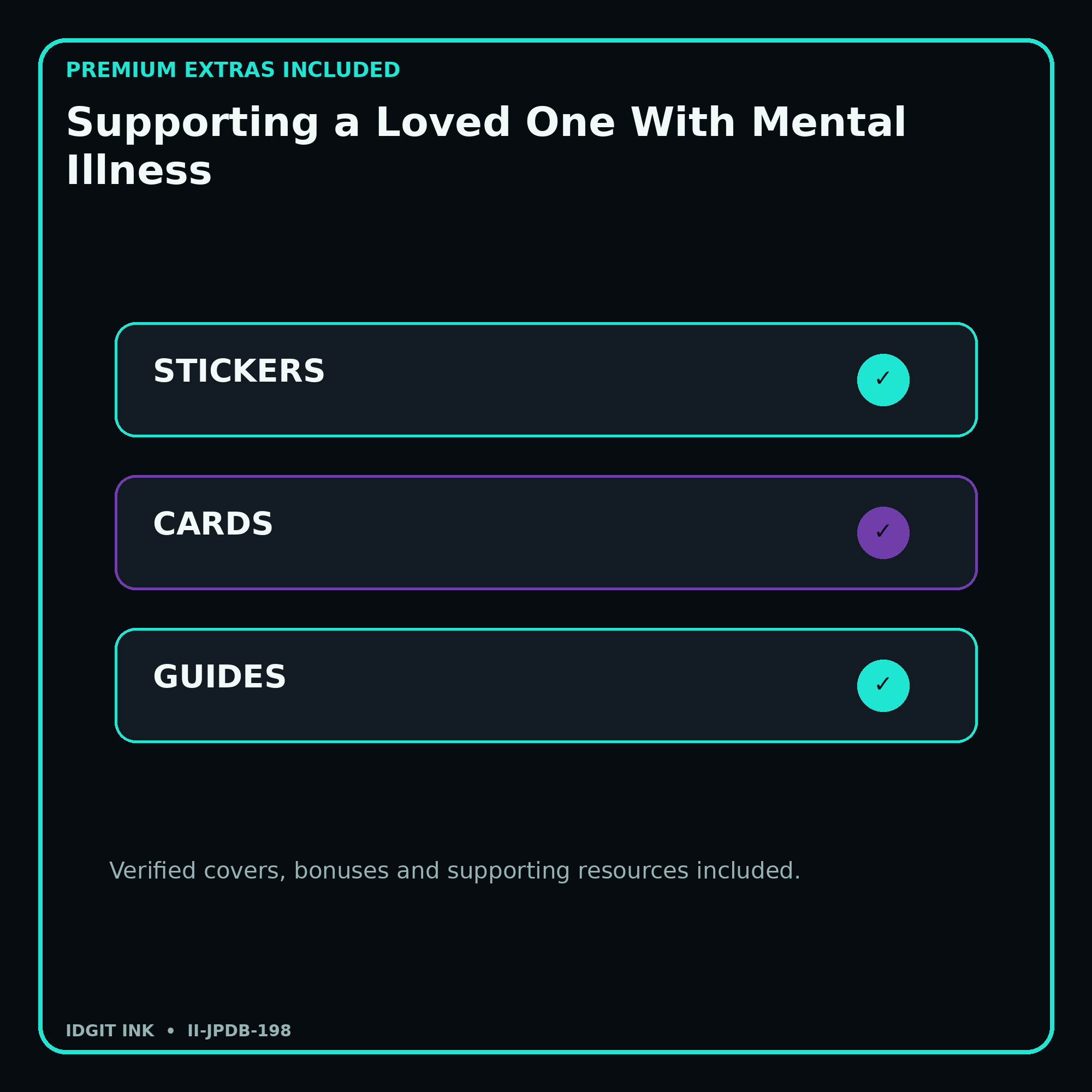 Supporting a Loved One With Mental Illness stickers cards covers guides and verified bundle bonuses
