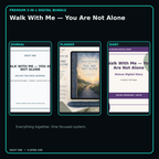 Walk With Me — You Are Not Alone premium digital journal planner and diary bundle cover