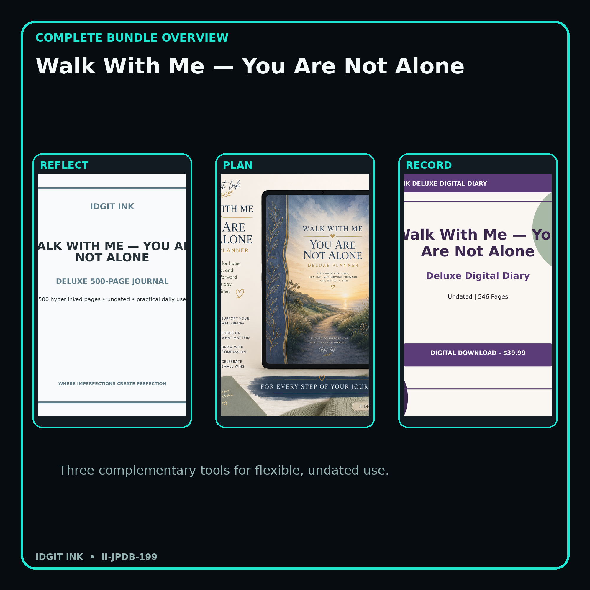 Walk With Me — You Are Not Alone complete three-product digital bundle overview