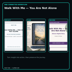 Walk With Me — You Are Not Alone connected journal planner diary workflow and customer benefits