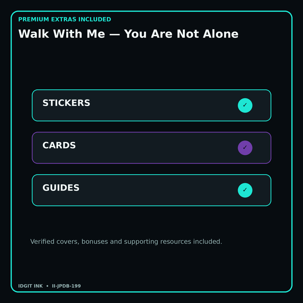 Walk With Me — You Are Not Alone stickers cards covers guides and verified bundle bonuses