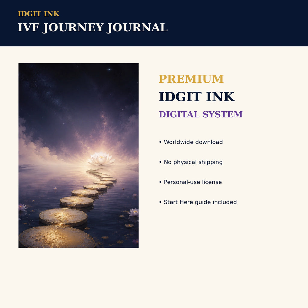 Idgit Ink IVF Journey digital journal — 75 device wallpapers preview