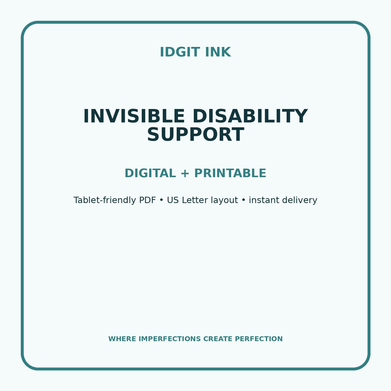 Invisible Disability Support Digital Journal – Deluxe 500-Page Planner — listing image 4 of 4