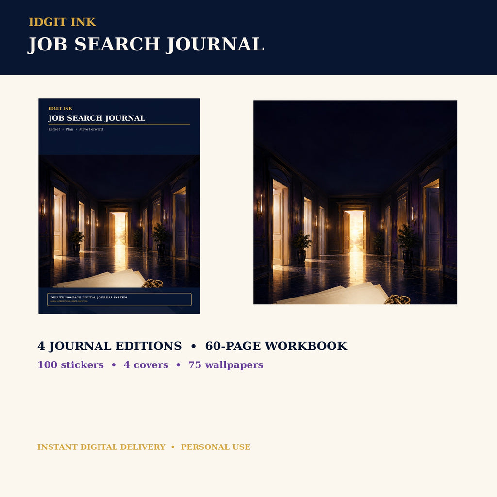 Idgit Ink Job-Search digital journal — complete deluxe journal bundle overview