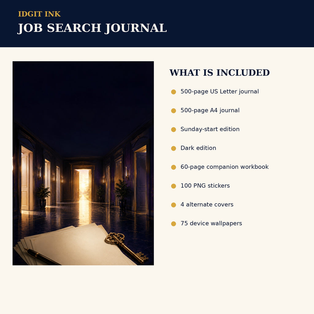 Idgit Ink Job-Search digital journal — four alternate journal covers
