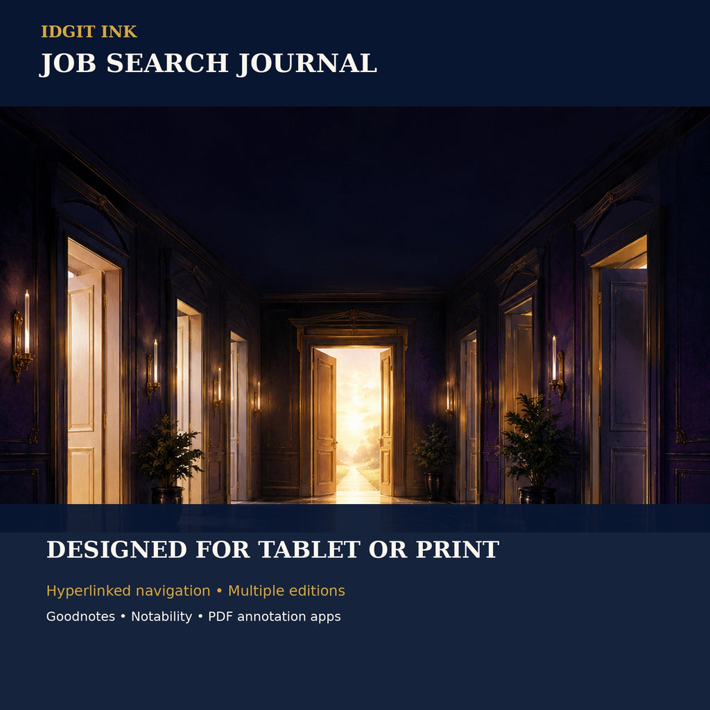 Idgit Ink Job-Search digital journal — 100 PNG digital stickers preview