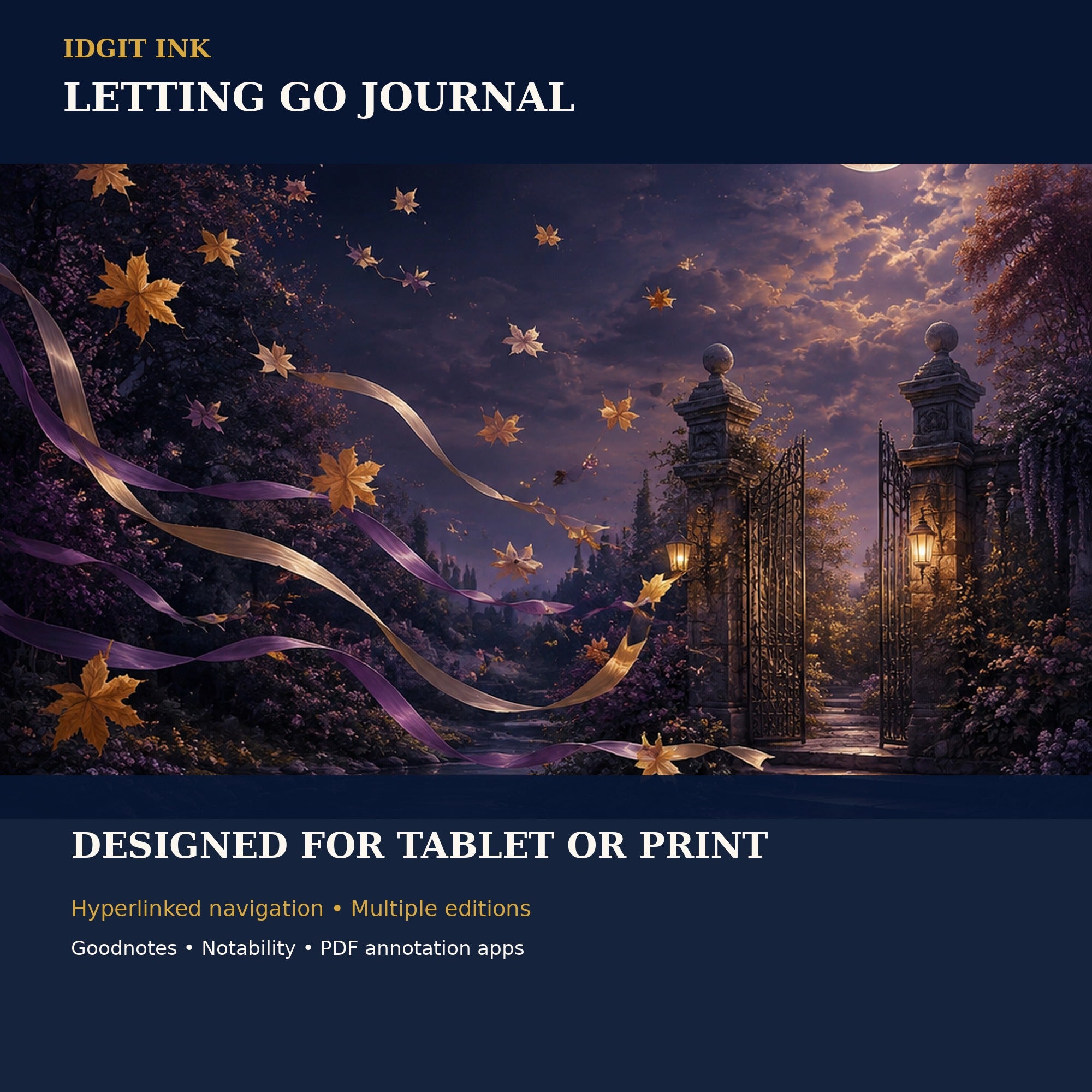 Idgit Ink Letting-Go digital journal — 100 PNG digital stickers preview