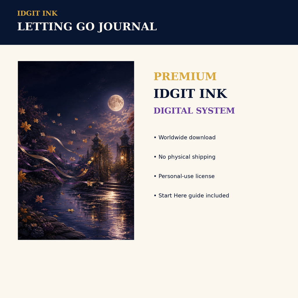 Idgit Ink Letting-Go digital journal — 75 device wallpapers preview