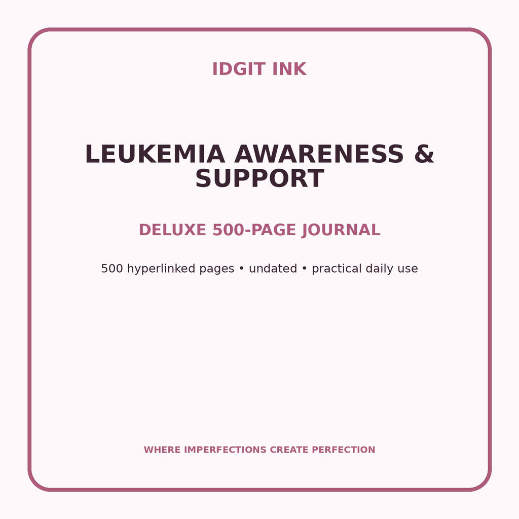 Leukemia Awareness & Support Digital Journal – Deluxe 500-Page Planner — listing image 1 of 4