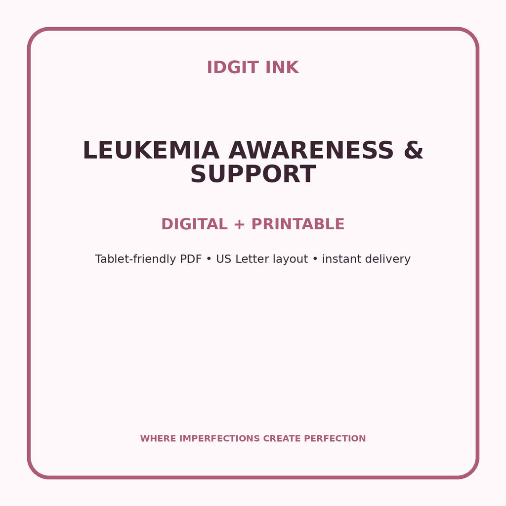 Leukemia Awareness & Support Digital Journal – Deluxe 500-Page Planner — listing image 4 of 4