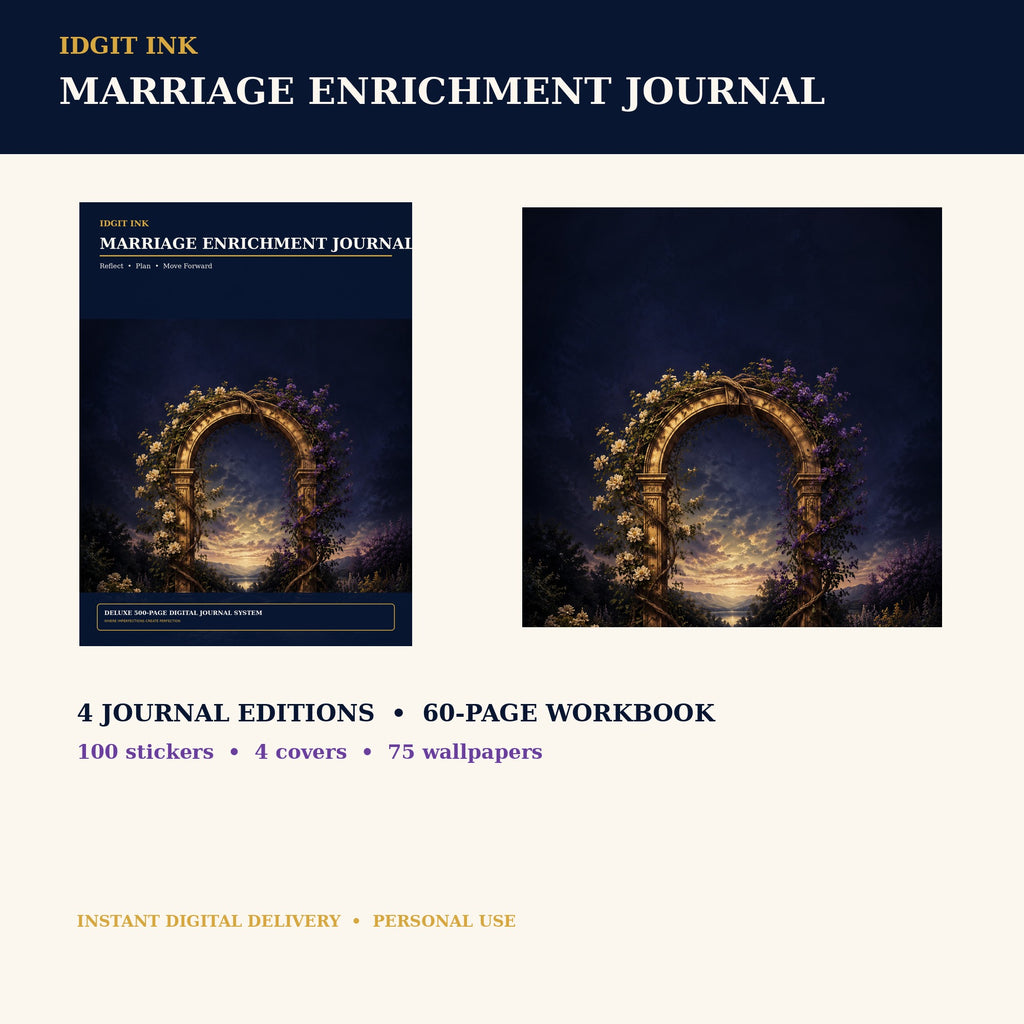 Idgit Ink Marriage Enrichment digital journal — complete deluxe journal bundle overview