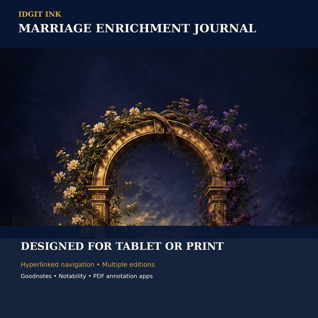 Idgit Ink Marriage Enrichment digital journal — 100 PNG digital stickers preview