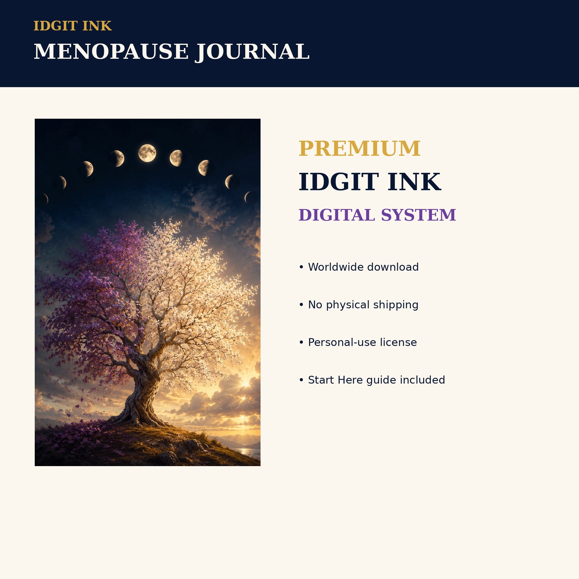 Idgit Ink Menopause digital journal — 75 device wallpapers preview