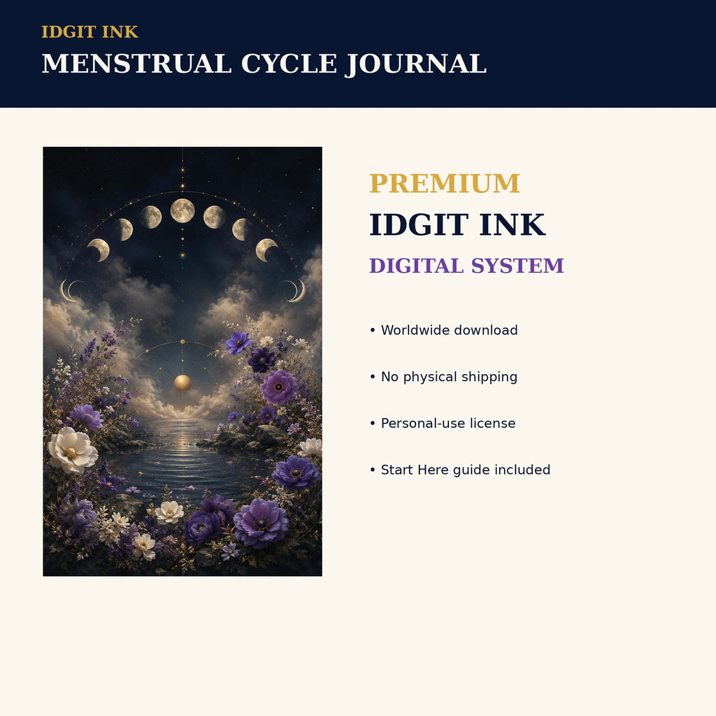 Idgit Ink Menstrual-Cycle digital journal — 75 device wallpapers preview