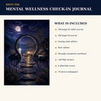 Idgit Ink Mental Wellness Check-In digital journal — four alternate journal covers