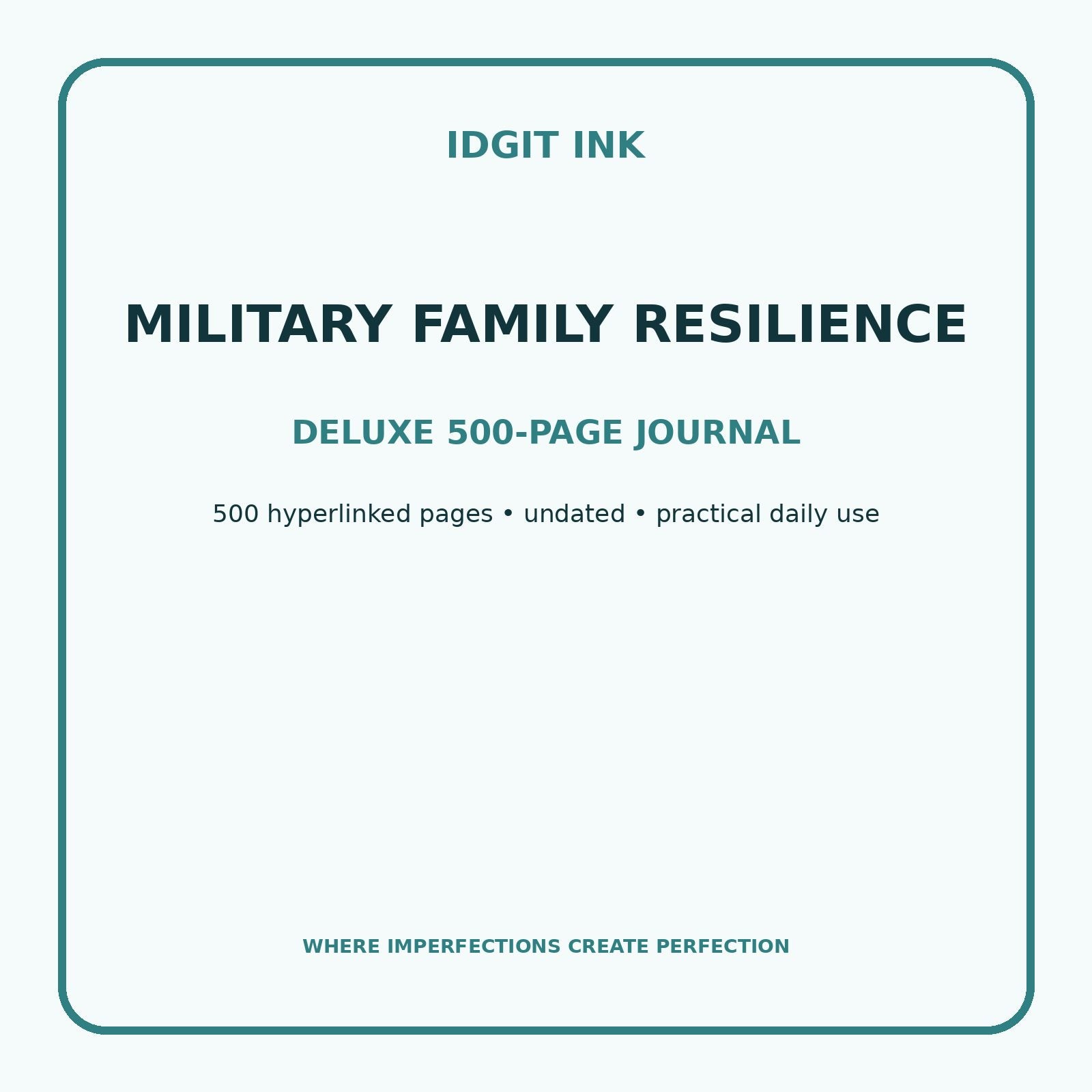 Military Family Resilience Digital Journal – Deluxe 500-Page Planner — listing image 1 of 4