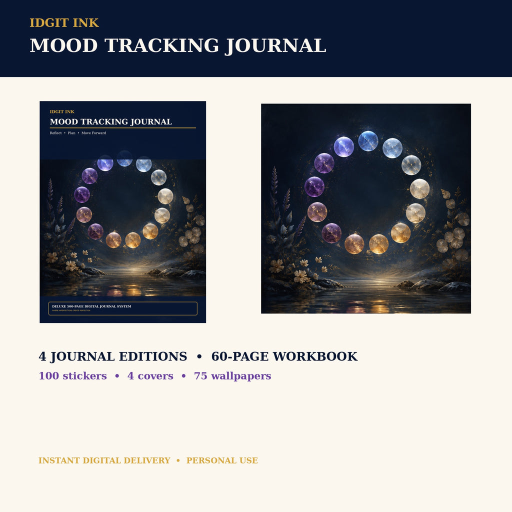 Idgit Ink Mood-Tracking digital journal — complete deluxe journal bundle overview