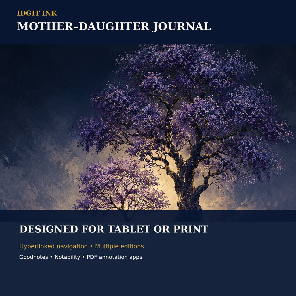 Idgit Ink Mother–Daughter digital journal — 100 PNG digital stickers preview
