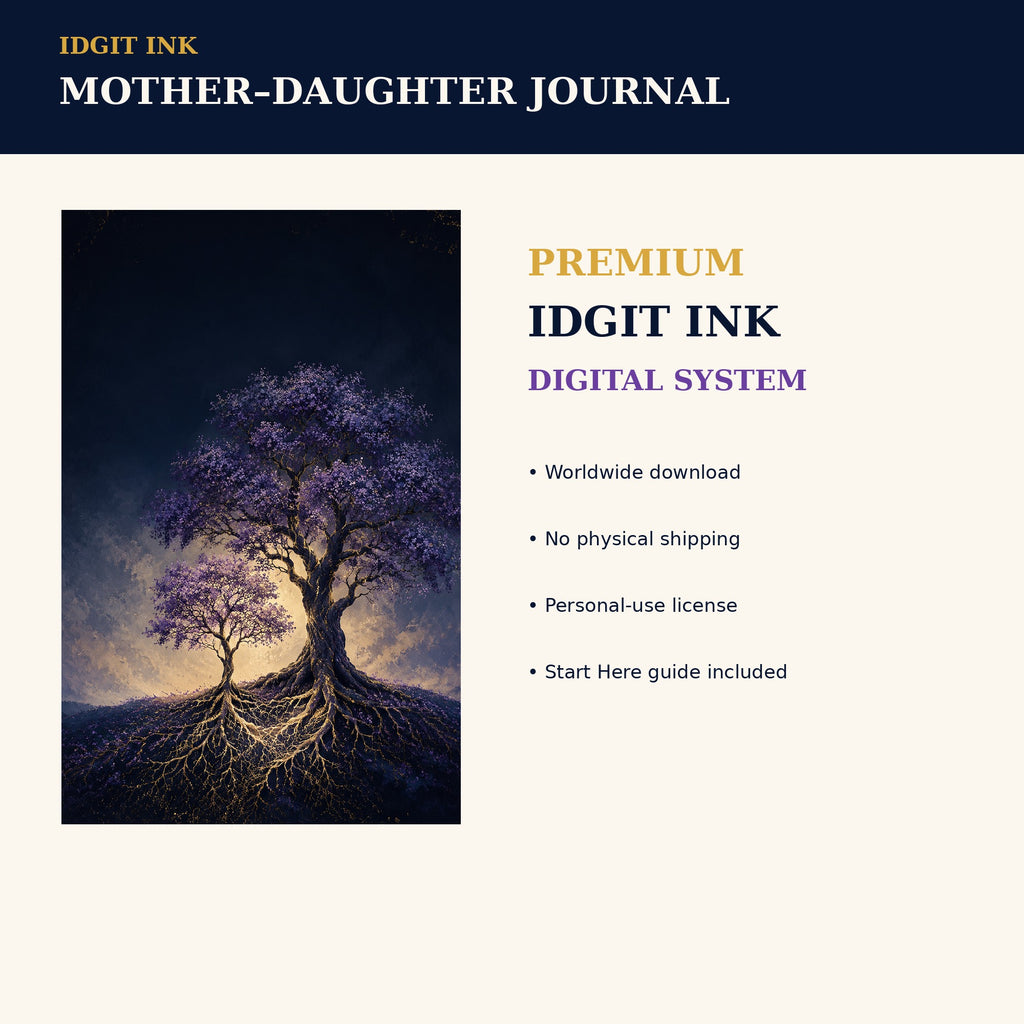 Idgit Ink Mother–Daughter digital journal — 75 device wallpapers preview
