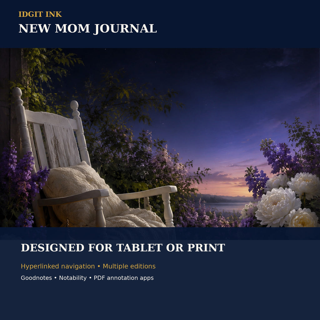 Idgit Ink New-Mom digital journal — 100 PNG digital stickers preview