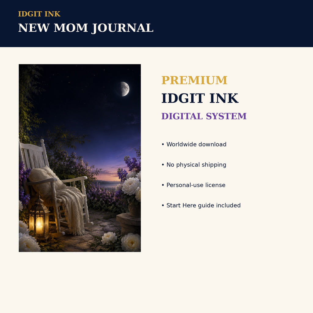 Idgit Ink New-Mom digital journal — 75 device wallpapers preview
