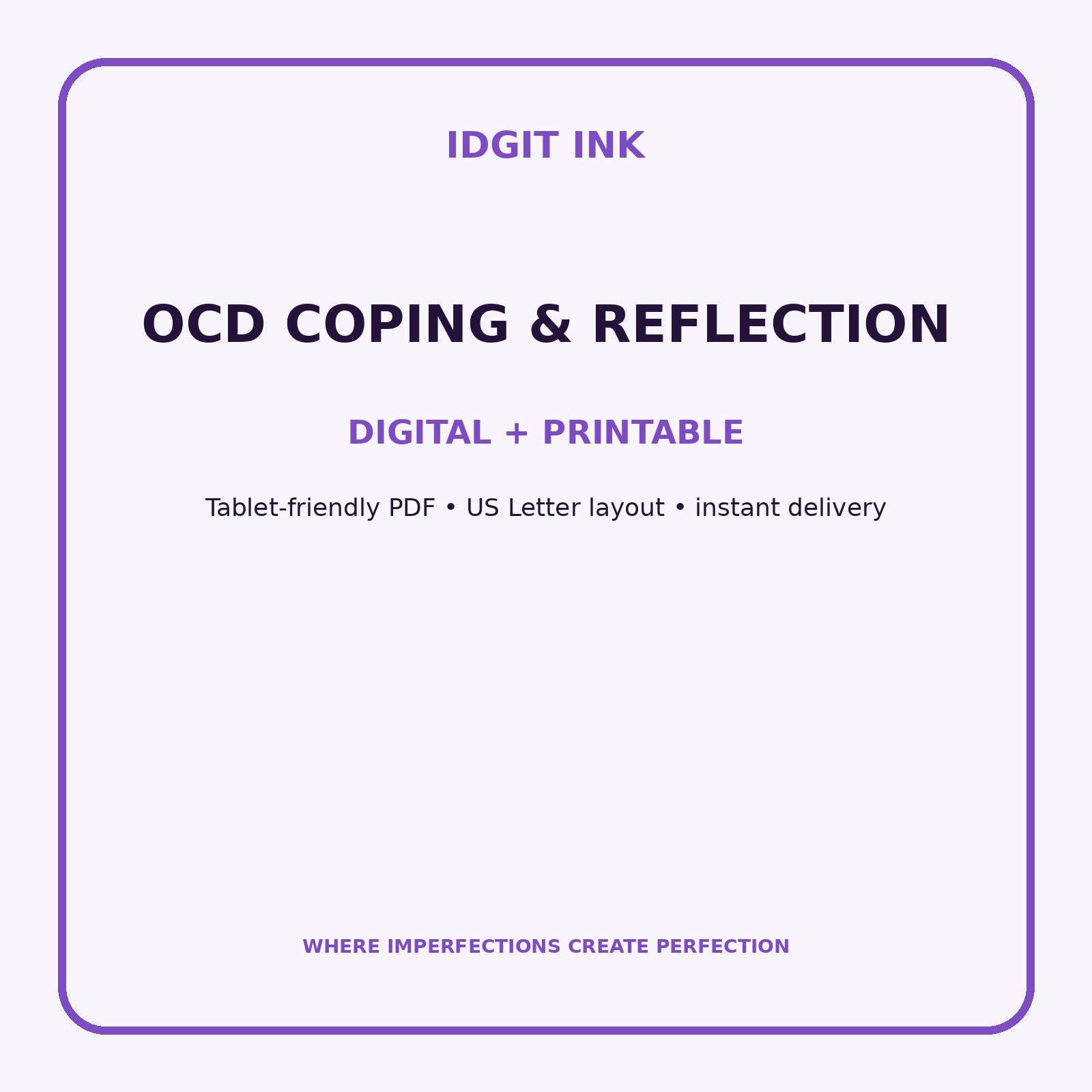 OCD Coping & Reflection Digital Journal – Deluxe 500-Page Planner — listing image 4 of 4