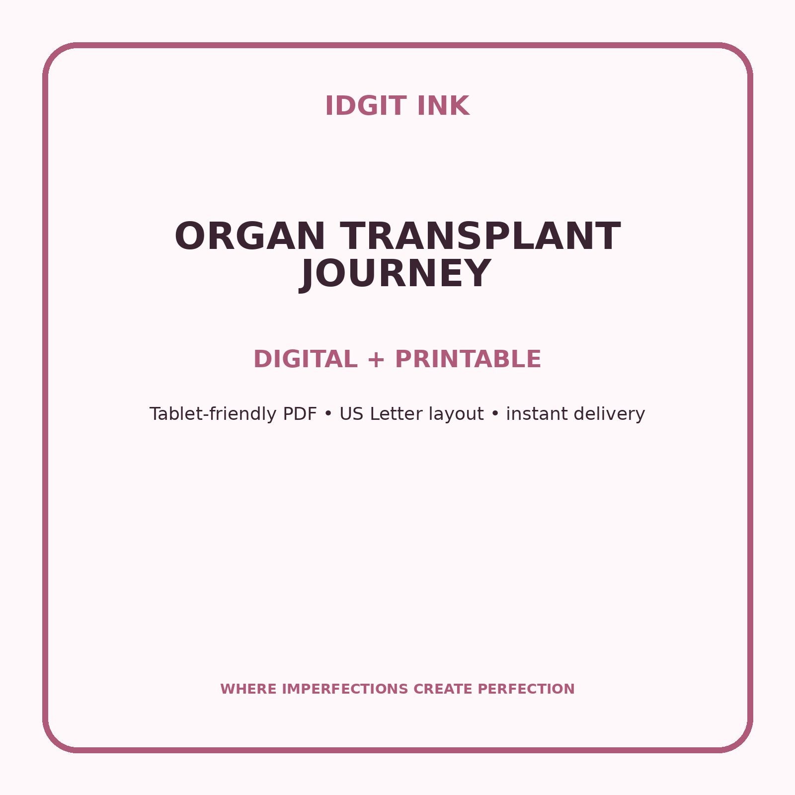Organ Transplant Journey Digital Journal – Deluxe 500-Page Planner — listing image 4 of 4