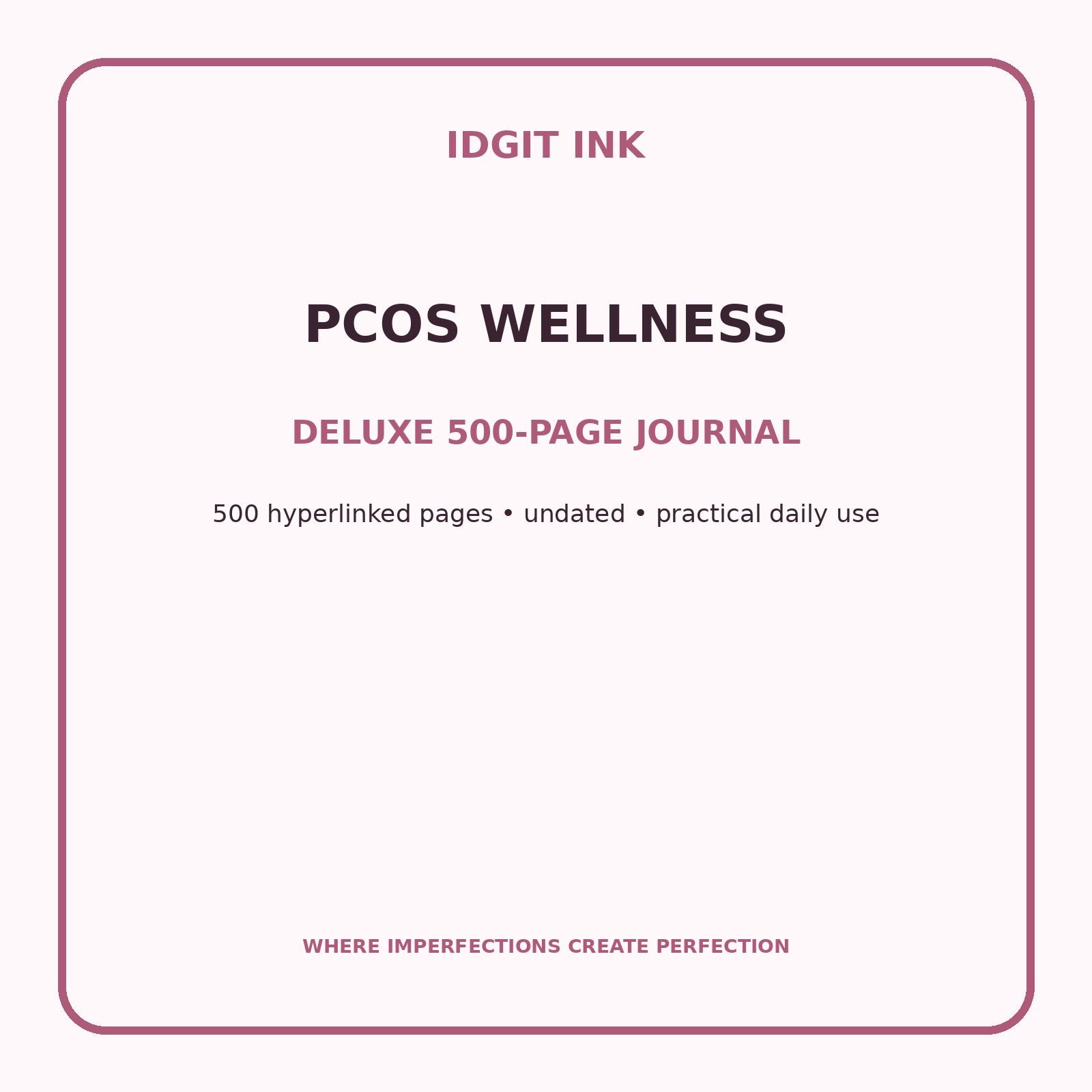 PCOS Wellness Digital Journal – Deluxe 500-Page Planner — listing image 1 of 4