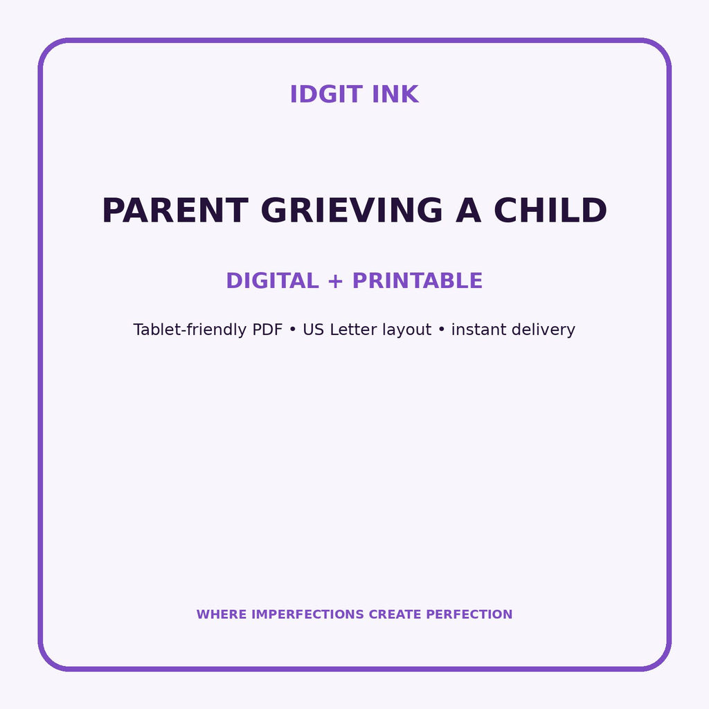 Parent Grieving a Child Digital Journal – Deluxe 500-Page Planner — listing image 4 of 4