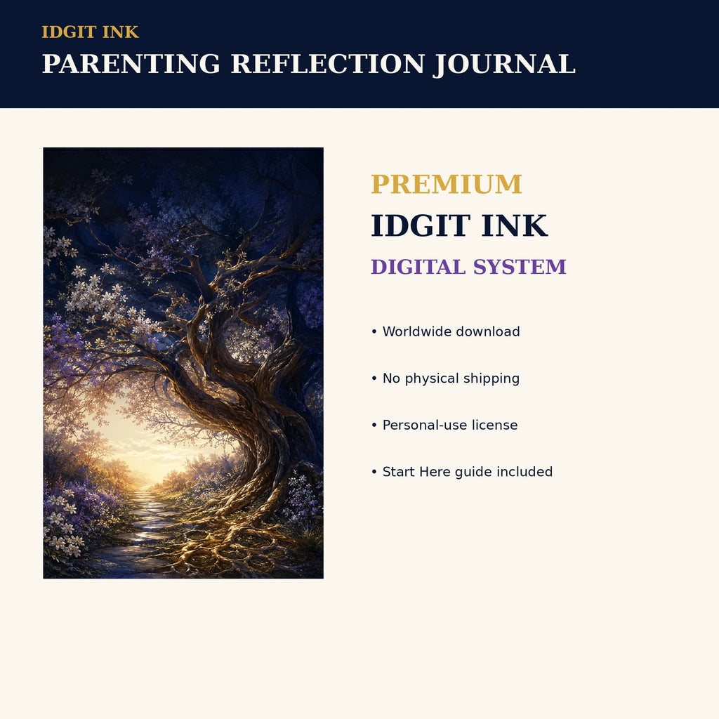 Idgit Ink Parenting Reflection digital journal — 75 device wallpapers preview