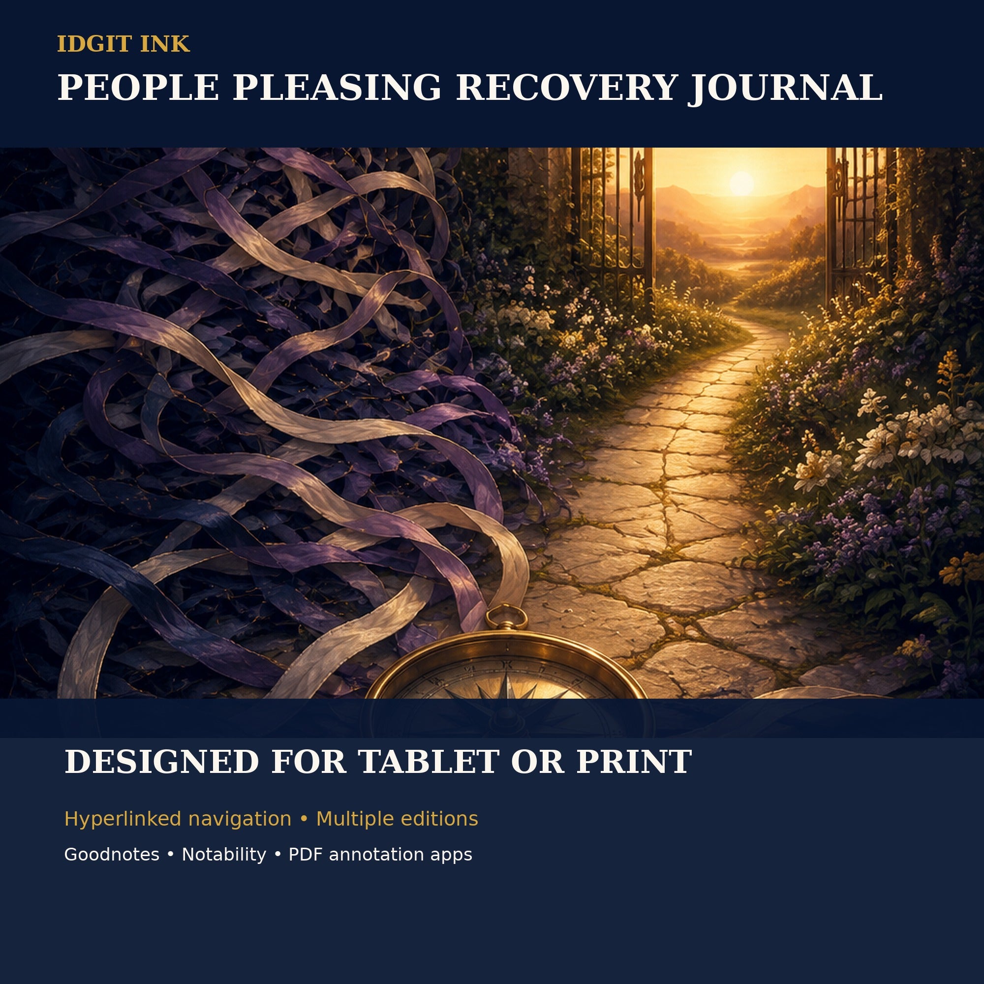 Idgit Ink People-Pleasing Recovery digital journal — 100 PNG digital stickers preview