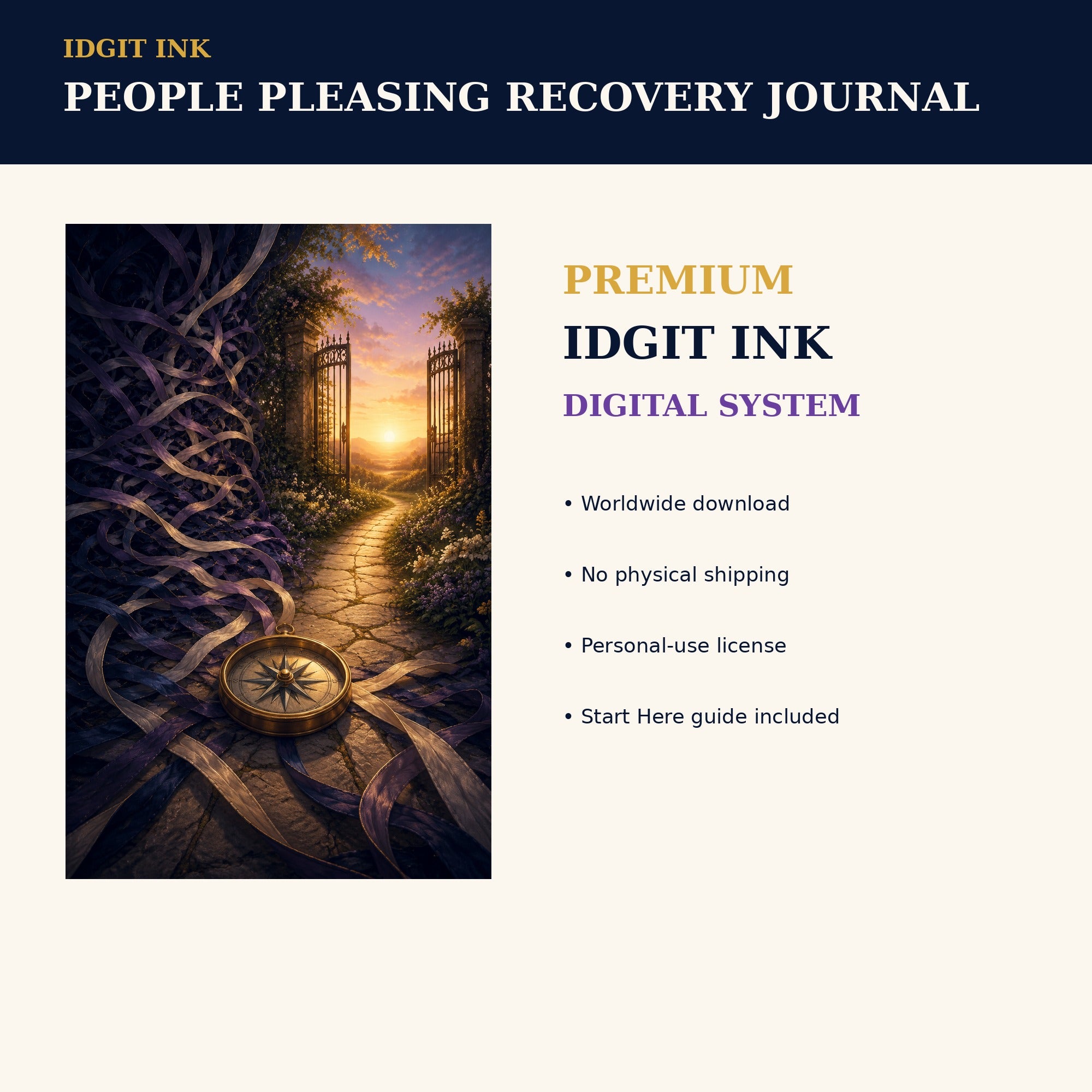 Idgit Ink People-Pleasing Recovery digital journal — 75 device wallpapers preview