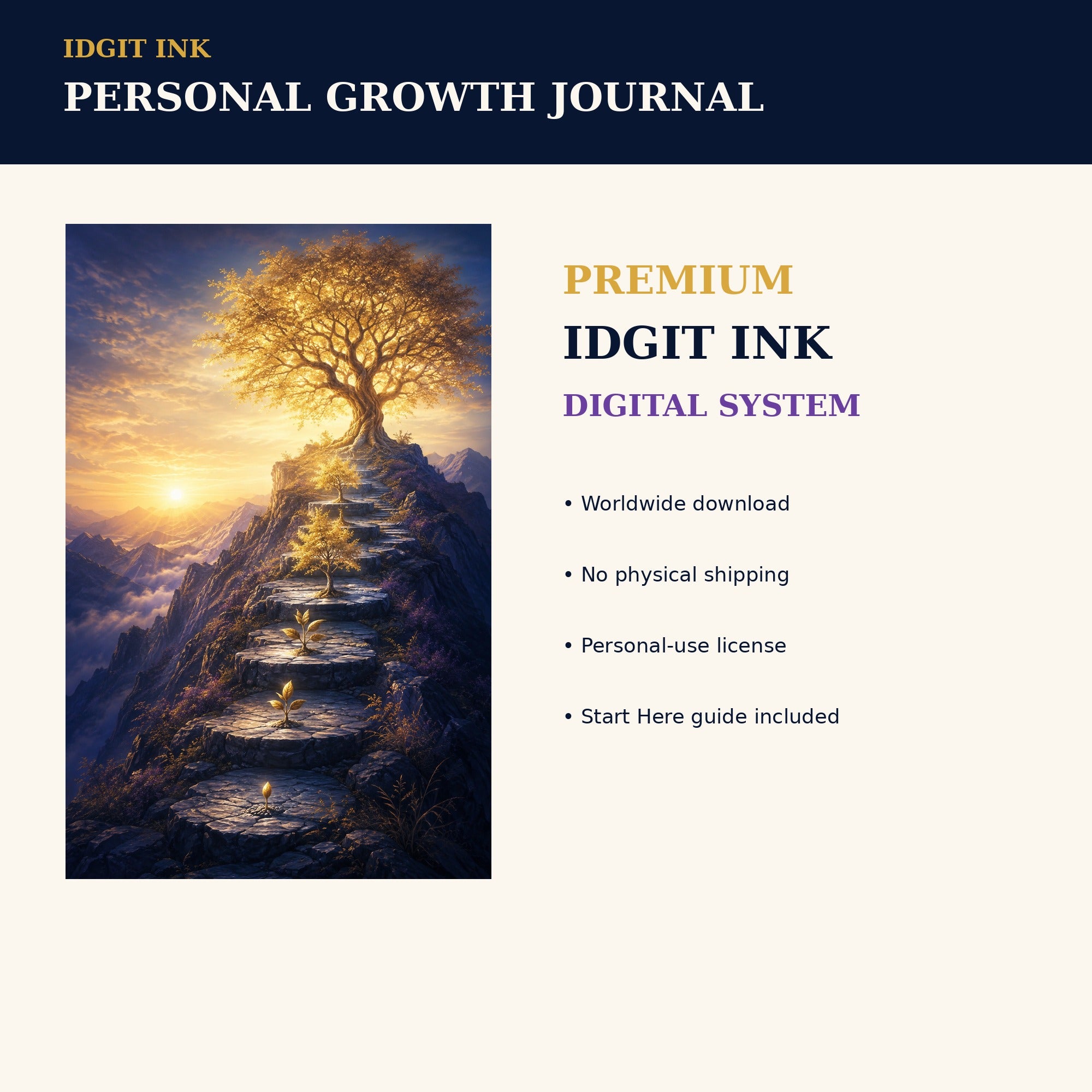 Idgit Ink Personal-Growth digital journal — 75 device wallpapers preview
