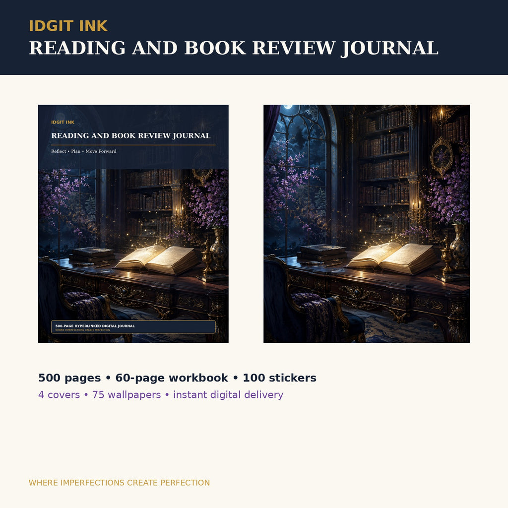 Idgit Ink Reading and Book Review digital journal — complete deluxe journal bundle overview