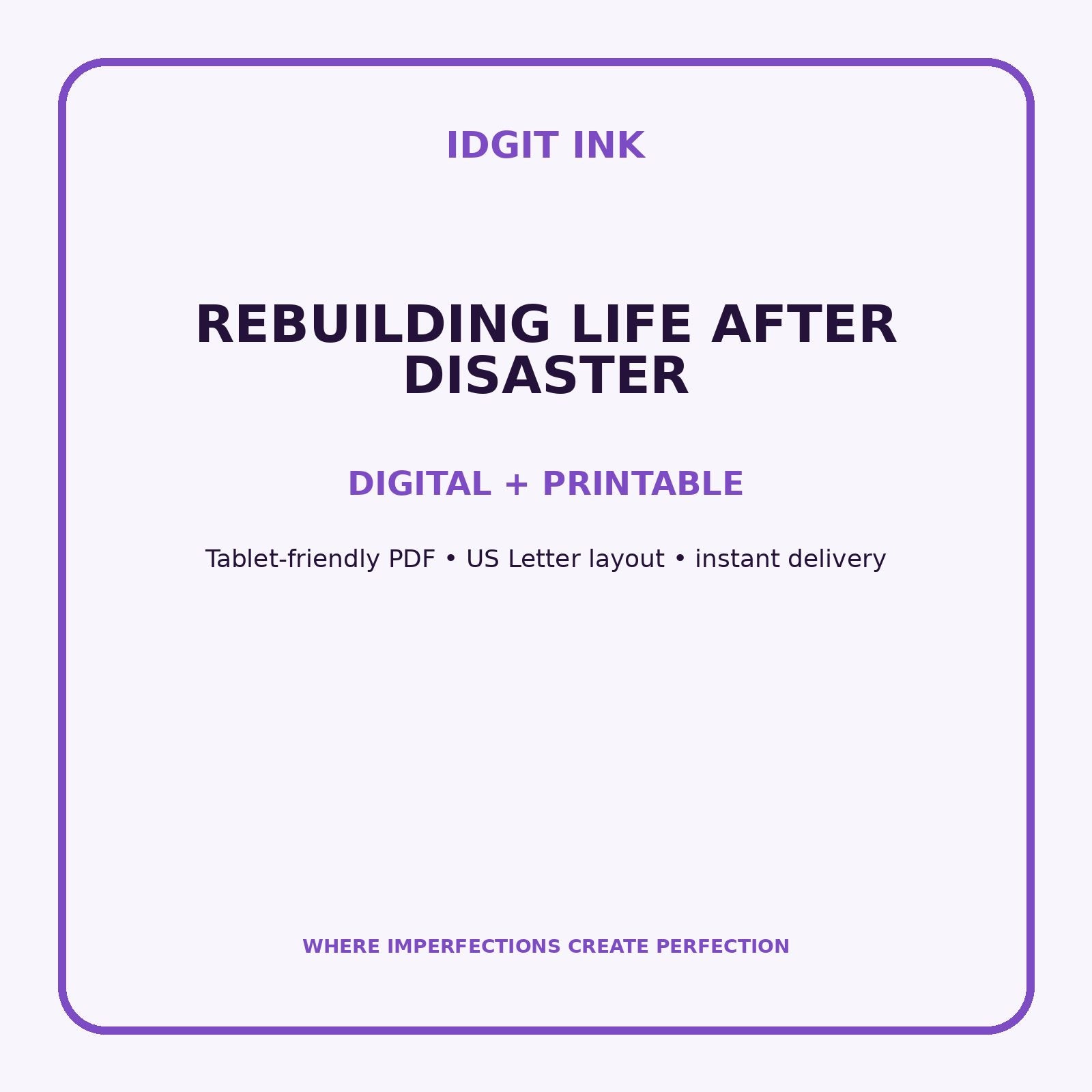 Rebuilding Life After Disaster Digital Journal – Deluxe 500-Page Planner — listing image 4 of 4