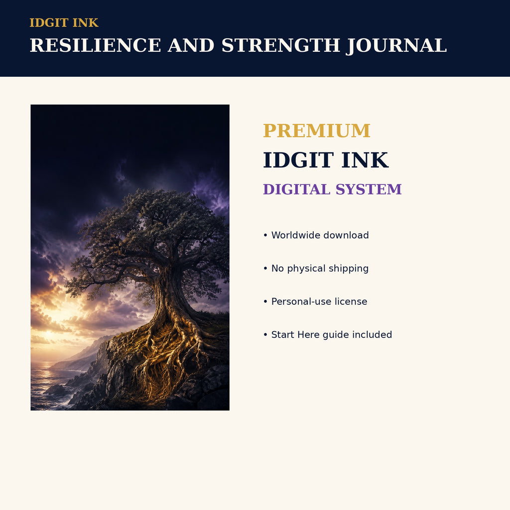 Idgit Ink Resilience and Strength digital journal — 75 device wallpapers preview