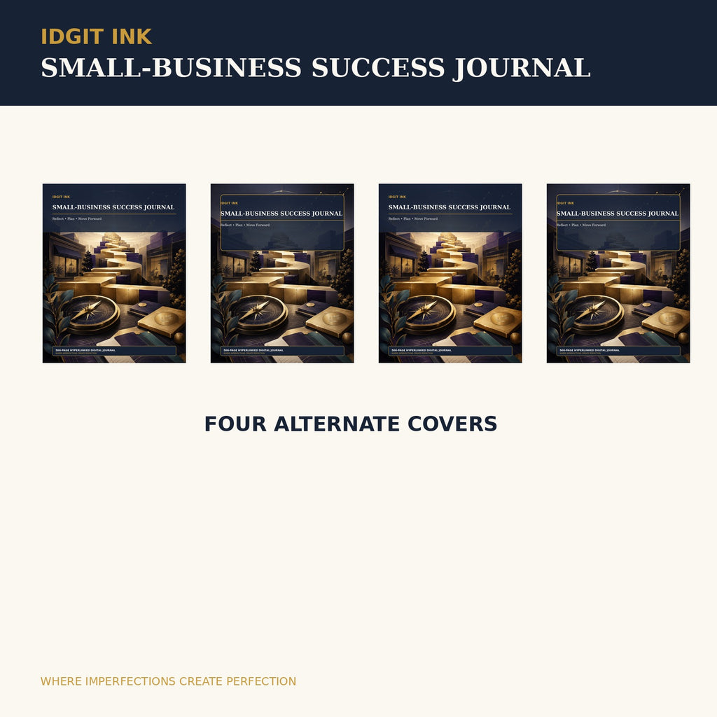 Idgit Ink Small-Business Success digital journal — four alternate journal covers