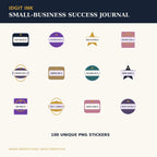 Idgit Ink Small-Business Success digital journal — 100 PNG digital stickers preview