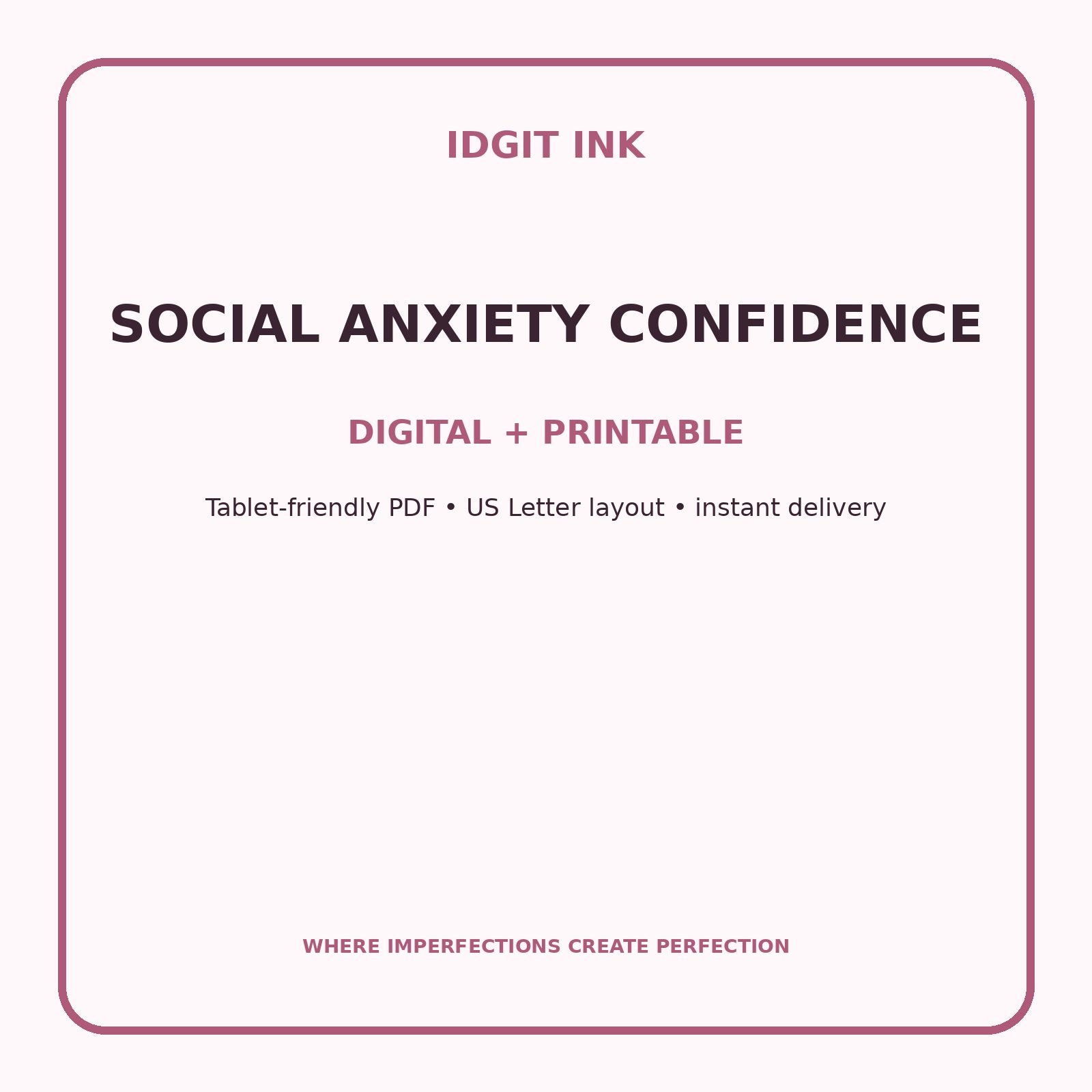 Social Anxiety Confidence Digital Journal – Deluxe 500-Page Planner — listing image 4 of 4