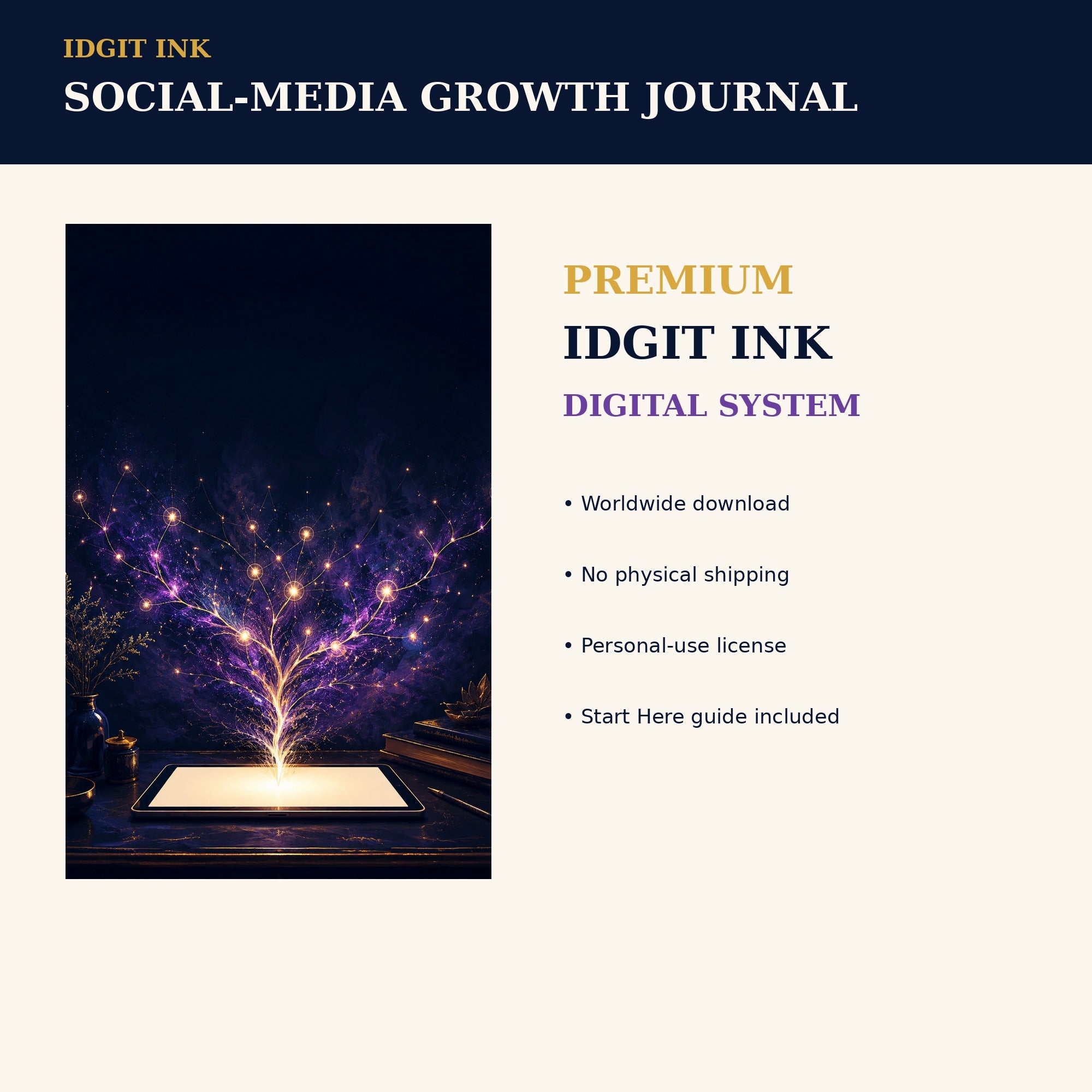 Idgit Ink Social-Media Growth digital journal — 75 device wallpapers preview